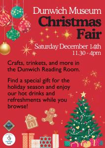 Dunwich Museum Christmas Fair poster