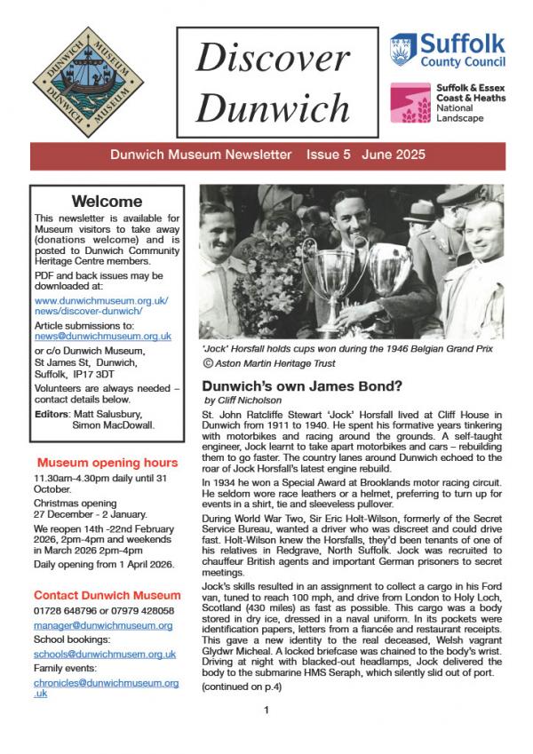 Discover Dunwich June 2025 pg 1